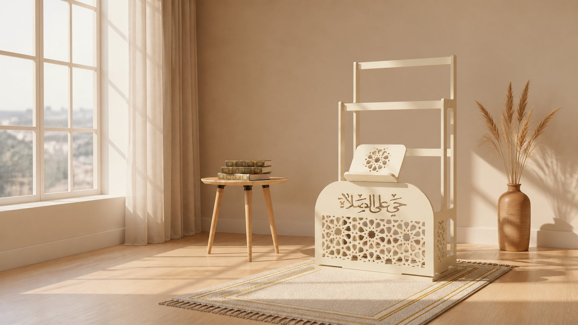 مشربية هندسية بخطوط هادئة